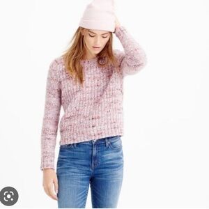 J.Crew Collection Marled Wool-Alpaca-Silk Sweater | Pink Lavender | Fits Small